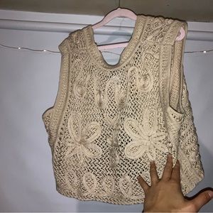 Crochet style vest